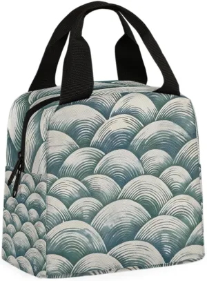 Abstract Retro Lunch Bag Abstract Art Tote Lunch Bag Reusable Lunch Box Leakproof Cooler Bag