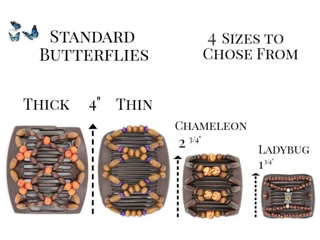 African Butterfly Wire Hair Clip - 9 Tong 679
