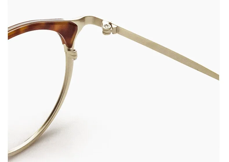 Aissuarvey Full Rim Round Acetate Alloy Horn Rim Frame Eyeglasses Unisex