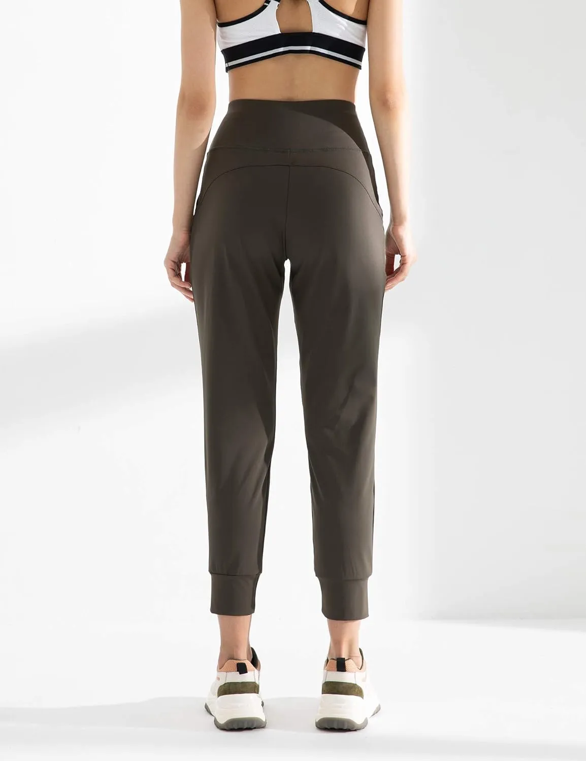 AJISAI Women's High Waisted Joggers with Pockets Yoga Pants for Running Lounge