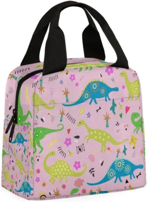 Anime Dinosaurs Lunch Bag Dinosaur Tote Lunch Bag Reusable Lunch Box Leakproof Cooler Bag