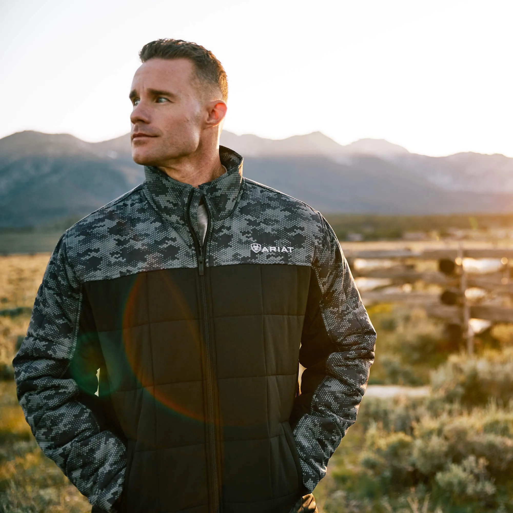 Ariat Men's Crius Insulated Black/Camo Concealed Carry Jacket 10037059