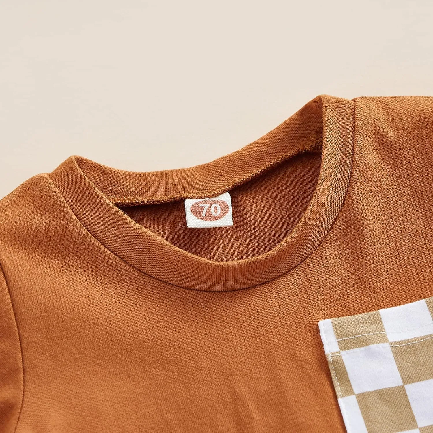Baby Boy Girl Summer Outfits Checkerboard Short Sleeve T-Shirt Elastic Waist Shorts Set Toddler Checkered Outfit
