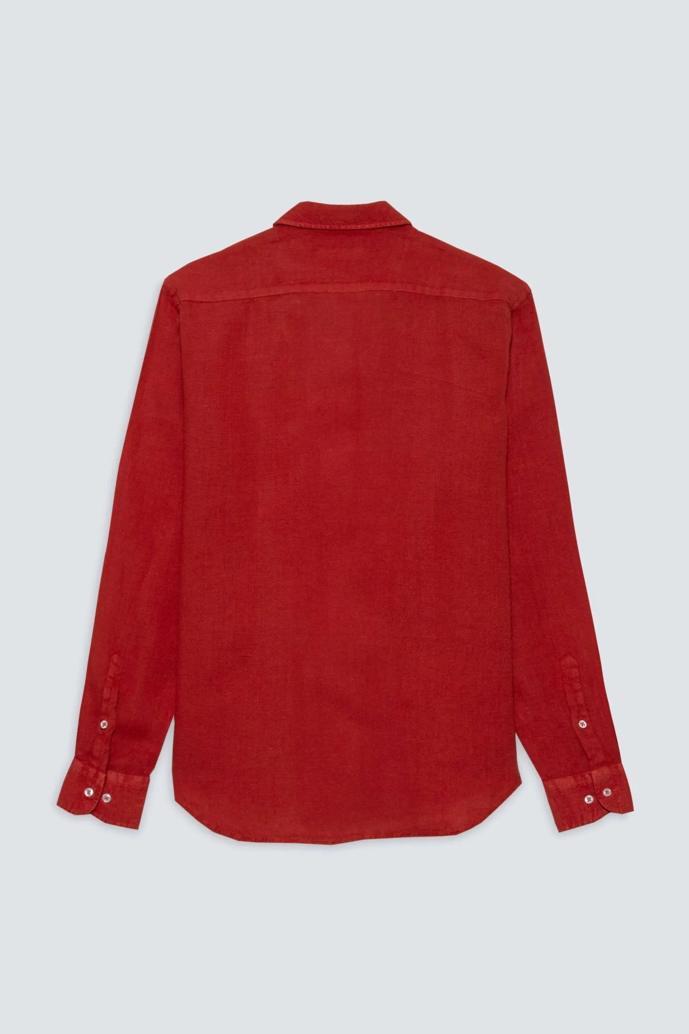 basic linen shirt brick