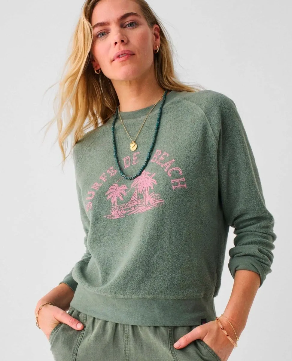 Beach Fleece Crew Sea Spray