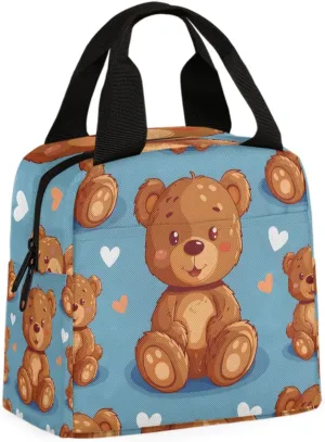 Bear Love Lunch Bag Forest Bear Tote Lunch Bag Reusable Lunch Box Leakproof Cooler Bag