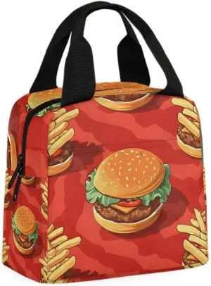Big Mac Burger Lunch Bag Hamburg Tote Lunch Bag Reusable Lunch Box Leakproof Cooler Bag
