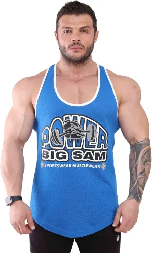 BIG SAM SPORTSWEAR COMPANY Men's Gym Tank Top Bodybuilding, Fitness Workout Y-Back Sleeveless Muscle Cotton T-Shirt