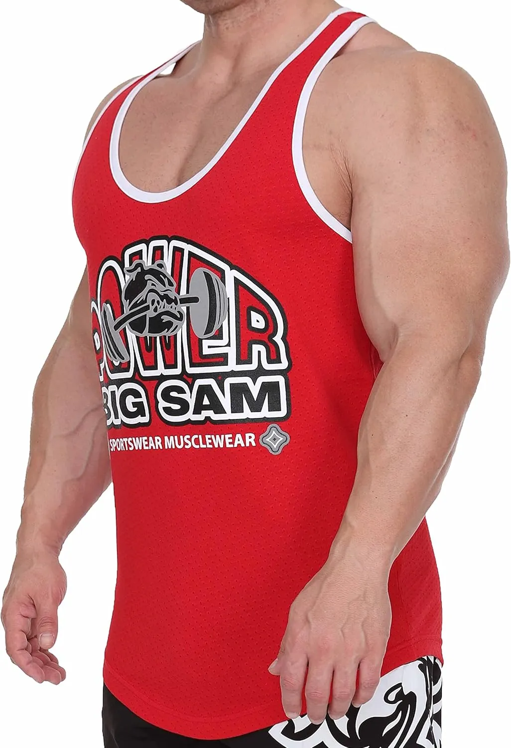 BIG SAM SPORTSWEAR COMPANY Men's Gym Tank Top Bodybuilding, Fitness Workout Y-Back Sleeveless Muscle Cotton T-Shirt