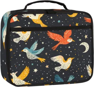 Birds Square Lunch Bag Birds Square Tote Lunch Bag Reusable Lunch Box Leakproof Cooler Bag