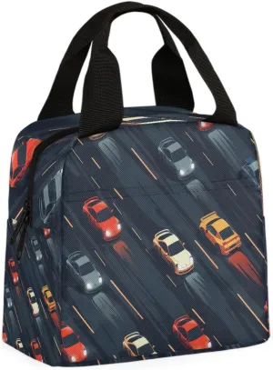 Blue Race Car Lunch Bag Red Race Car Tote Lunch Bag Reusable Lunch Box Leakproof Cooler Bag
