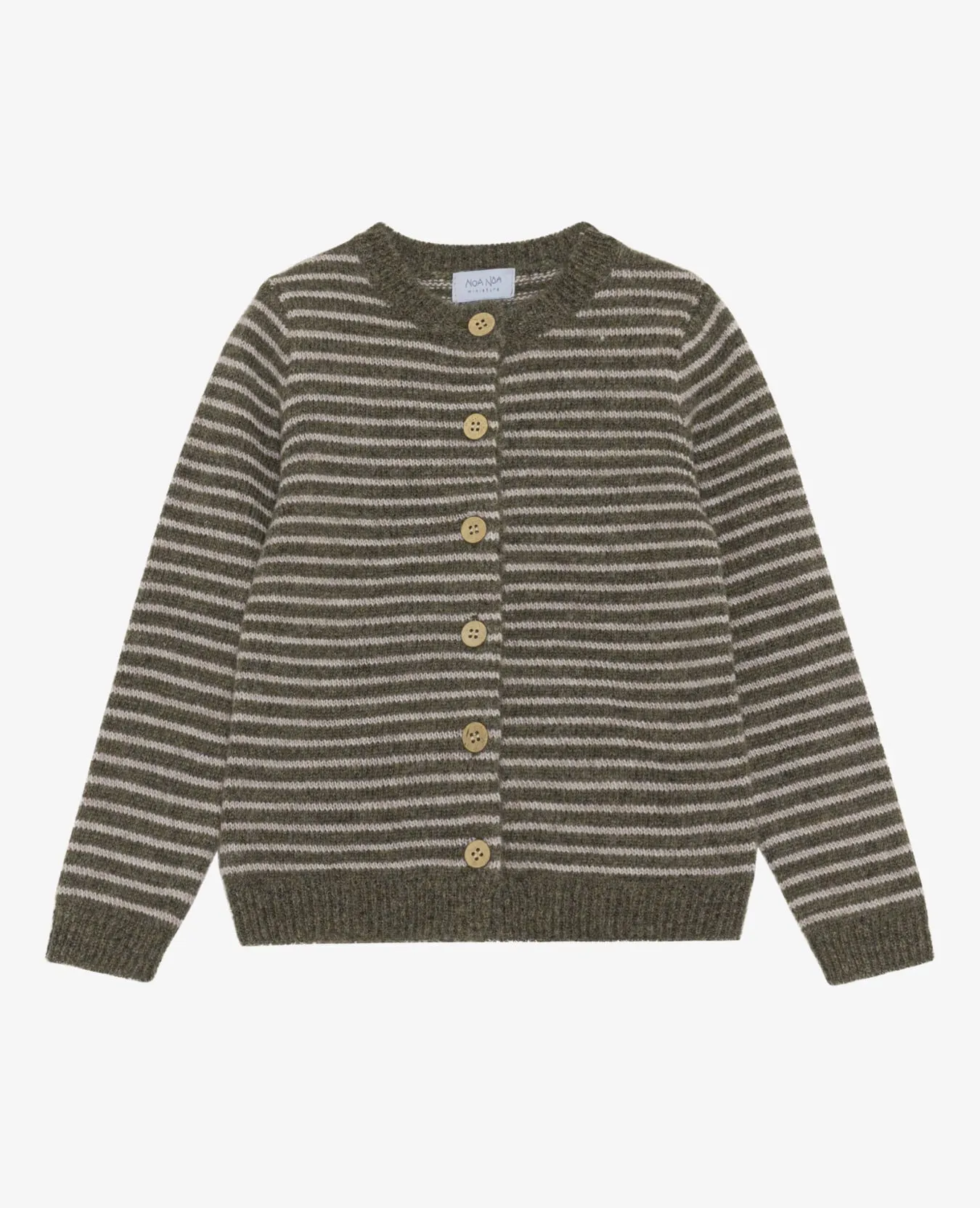 BOBBIENNM STRIPED WOOL MIX CARDIGAN
