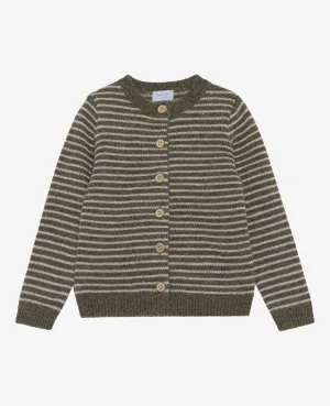 BOBBIENNM STRIPED WOOL MIX CARDIGAN