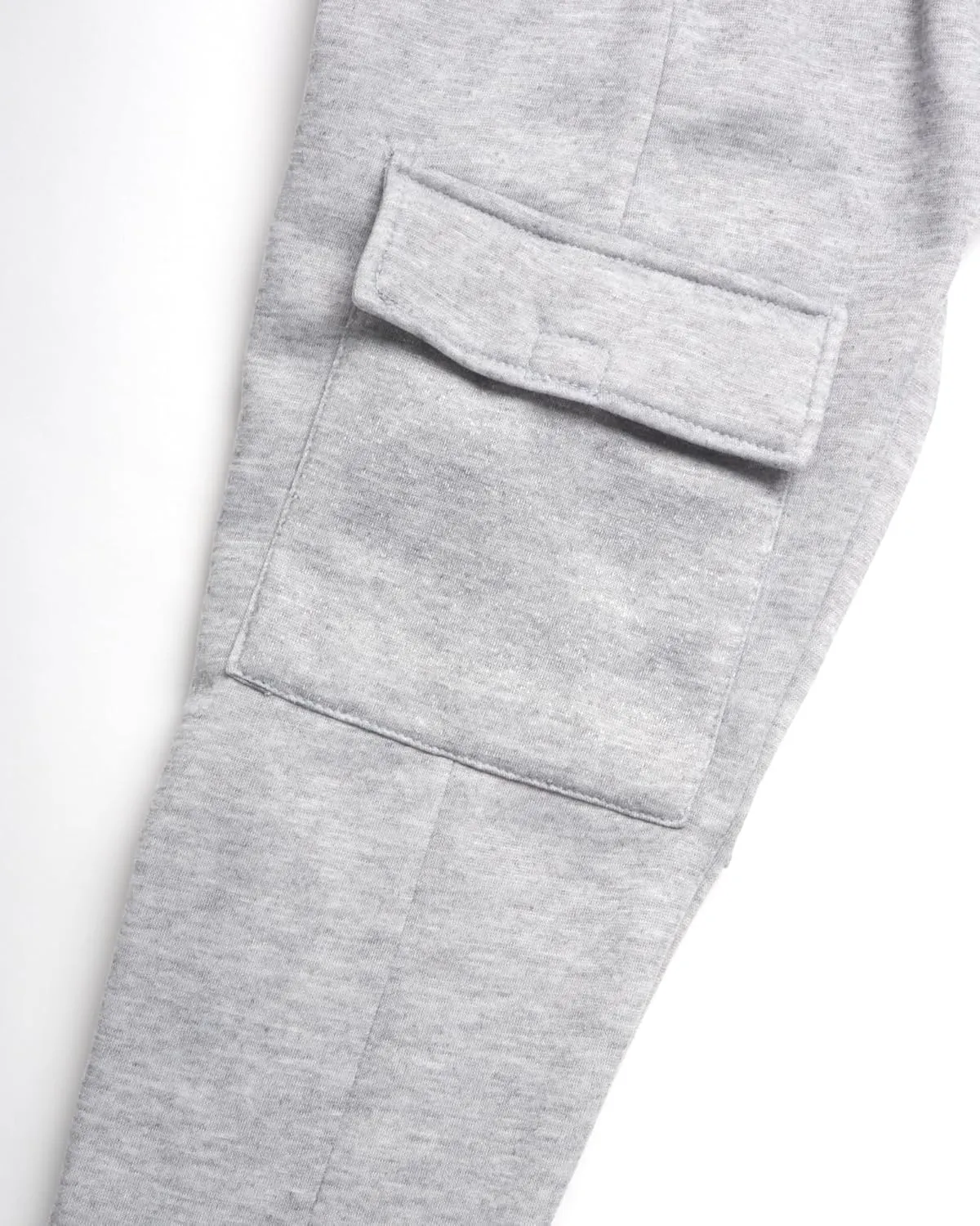 Boys' Fleece Jogger Set - 2 Piece Basic Solid Pullover Hoodie and Cargo Pocket Sweatpants (Size: 8-18)