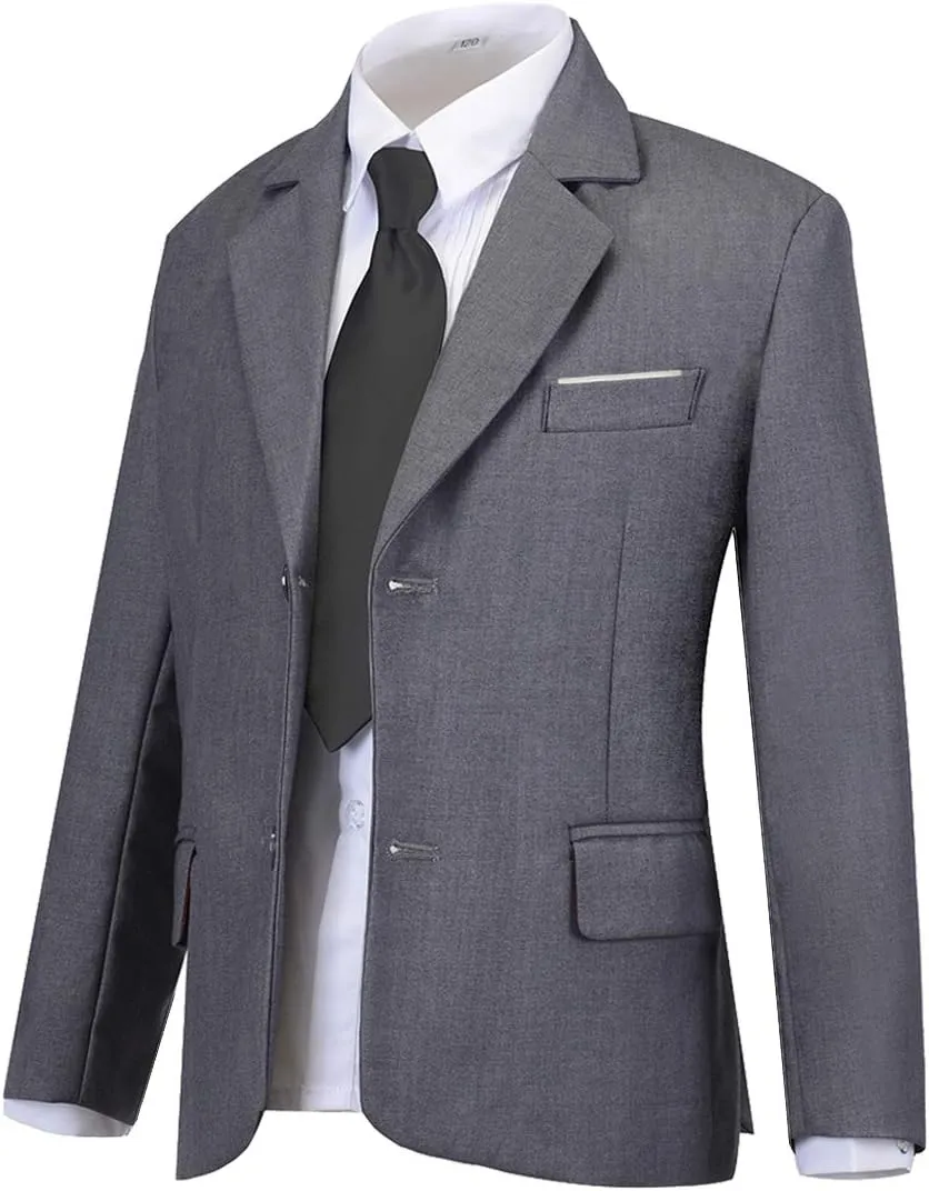 Boys Formal Suit Set 4 Pieces Kids Tuxedo Ring Bearer Outfit