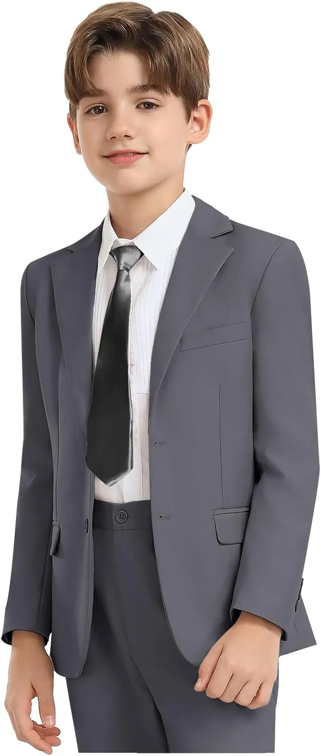 Boys Formal Suit Set 4 Pieces Kids Tuxedo Ring Bearer Outfit