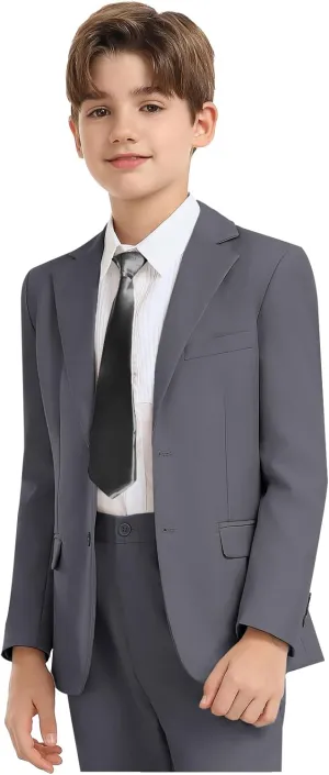 Boys Formal Suit Set 4 Pieces Kids Tuxedo Ring Bearer Outfit