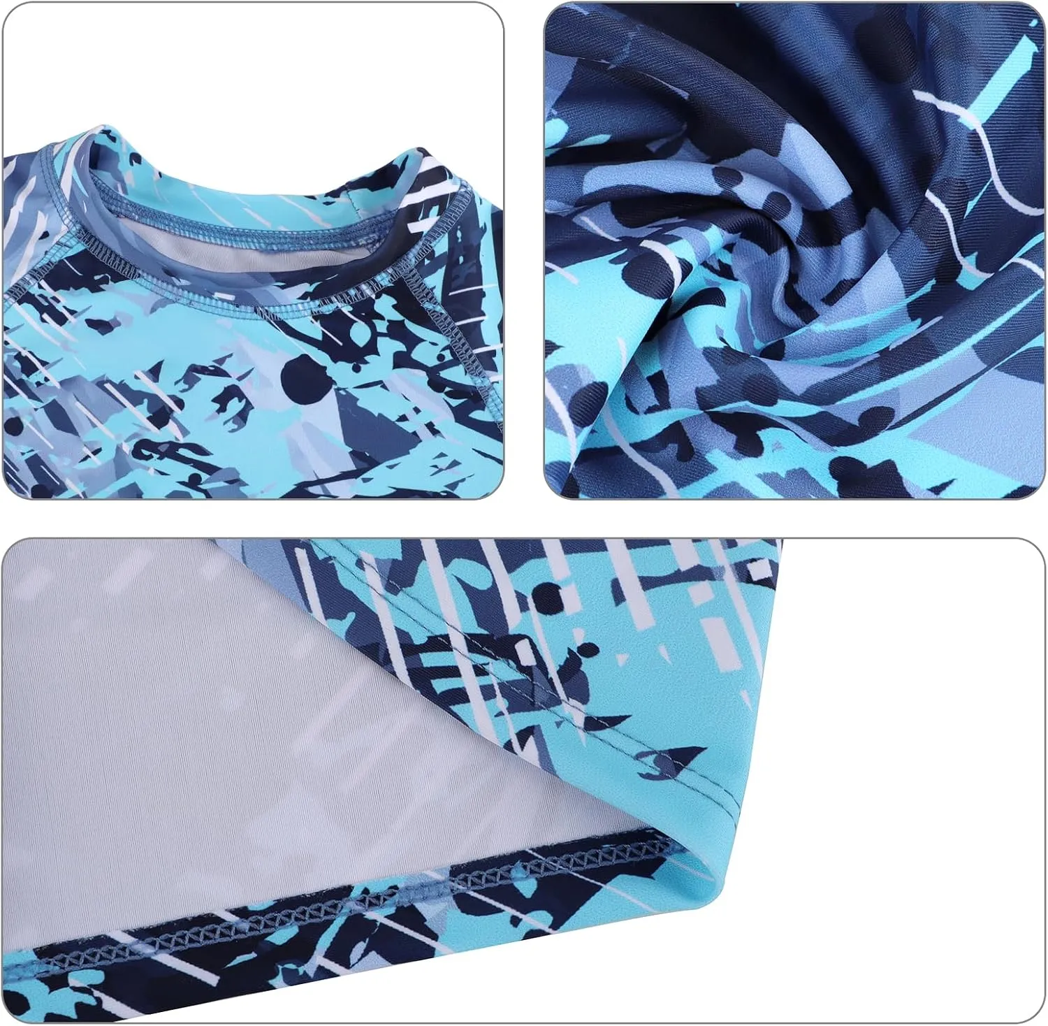 Boys Rash Guard Short Sleeve Toddler Kids Swim Shirt, Youth UPF 50  Surfing/Sun Suit