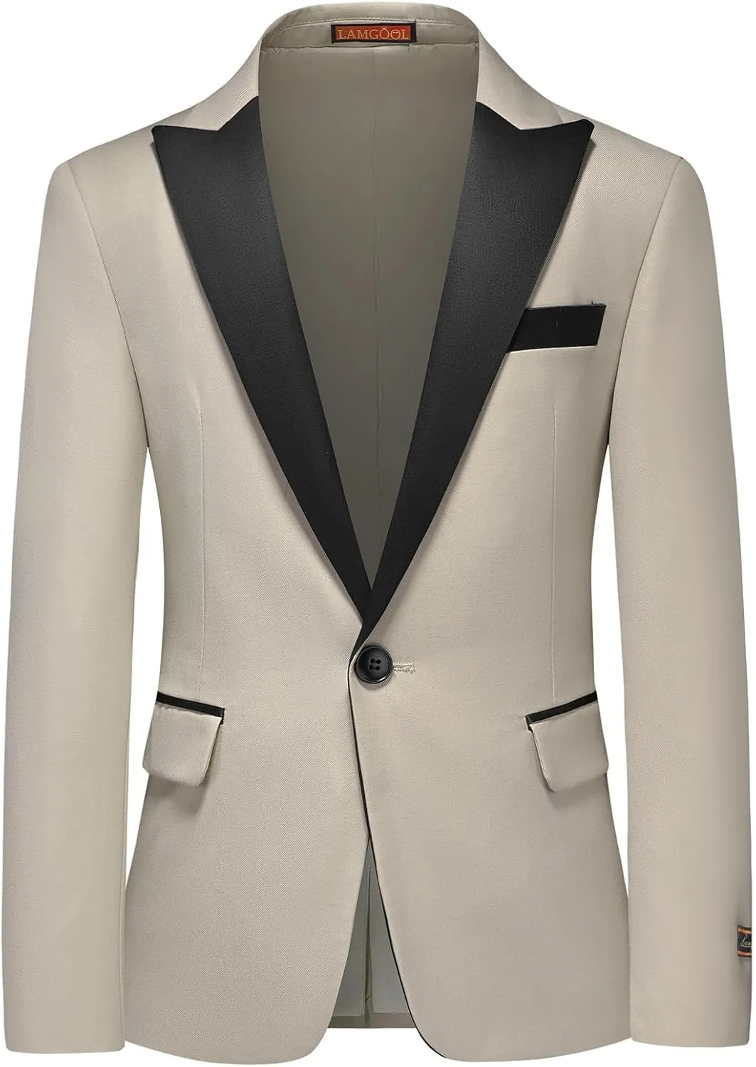 Boys Suits 3 Piece Slim Fit Formal Set One Button Solid Tuxedo Jacket Vest Pant for Kids Prom Wedding 4-16 Years Peak Lapel