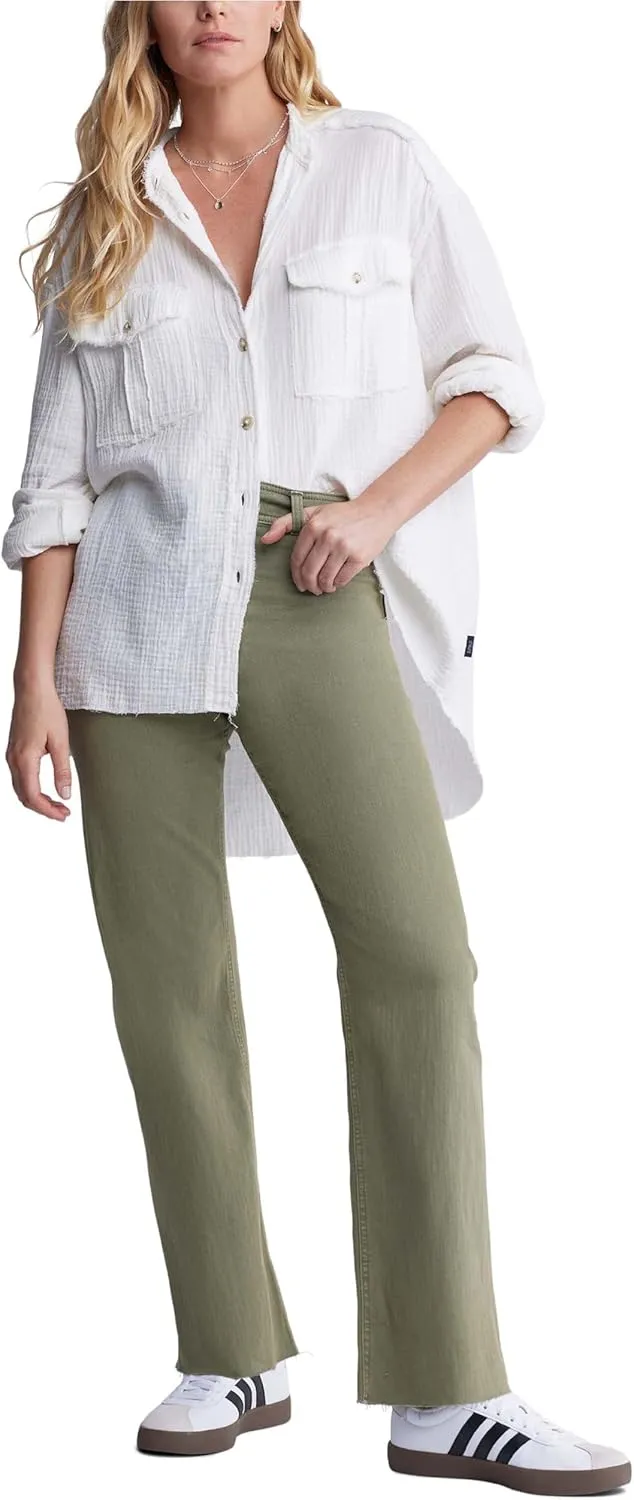 Buffalo David Bitton Women's Addie High Rise Wide Leg Jeans