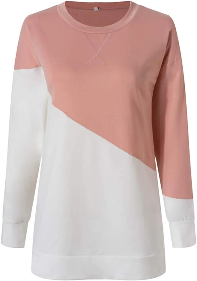 Bunanphy Womens Long Sleeve Crew Neck Oversized Loose Casual Hoodies Pullover Sweatshirt