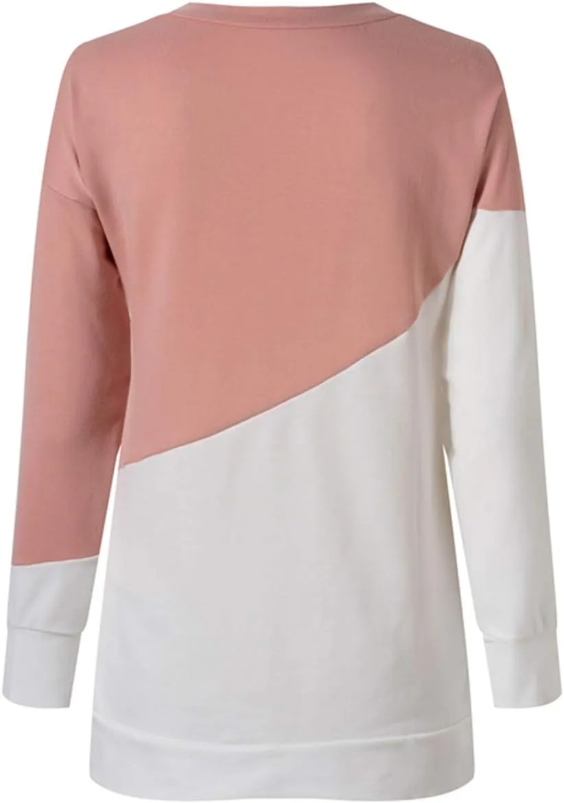 Bunanphy Womens Long Sleeve Crew Neck Oversized Loose Casual Hoodies Pullover Sweatshirt