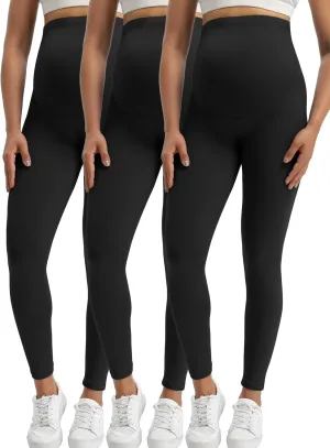 Buttergene Women's Maternity Leggings over the Belly Pregnancy Active Wear Workout Yoga Tights Pants