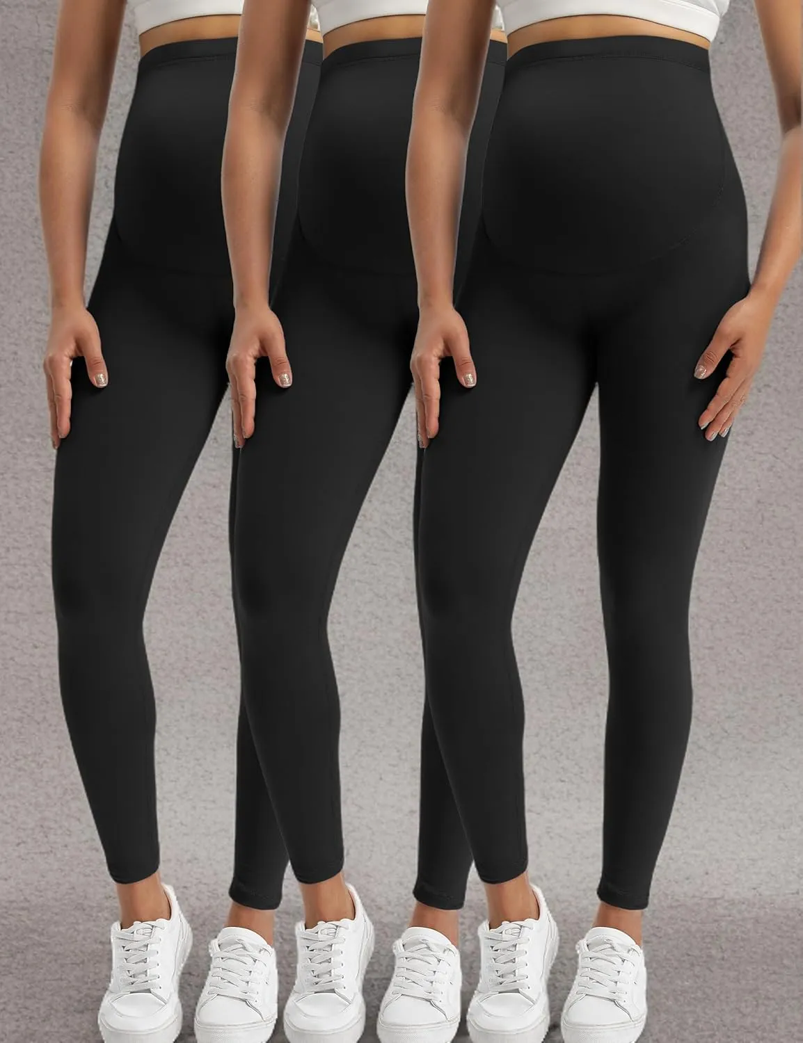 Buttergene Women's Maternity Leggings over the Belly Pregnancy Active Wear Workout Yoga Tights Pants