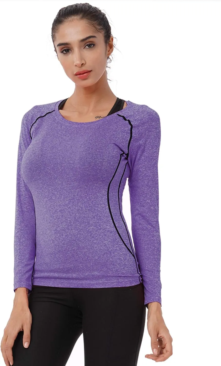 CADMUS 1 or 3 Pack Workout Long Sleeve Shirts for Women Dry Fit Compression Running Top