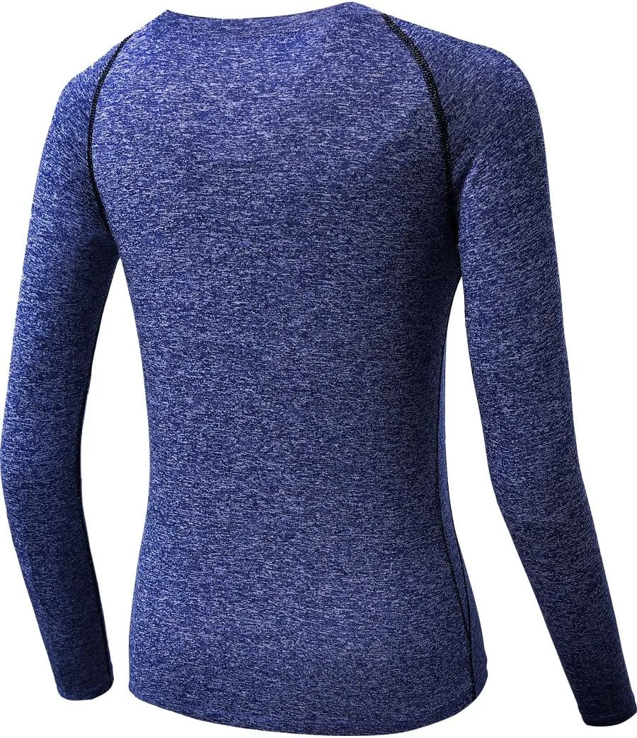 CADMUS 1 or 3 Pack Workout Long Sleeve Shirts for Women Dry Fit Compression Running Top