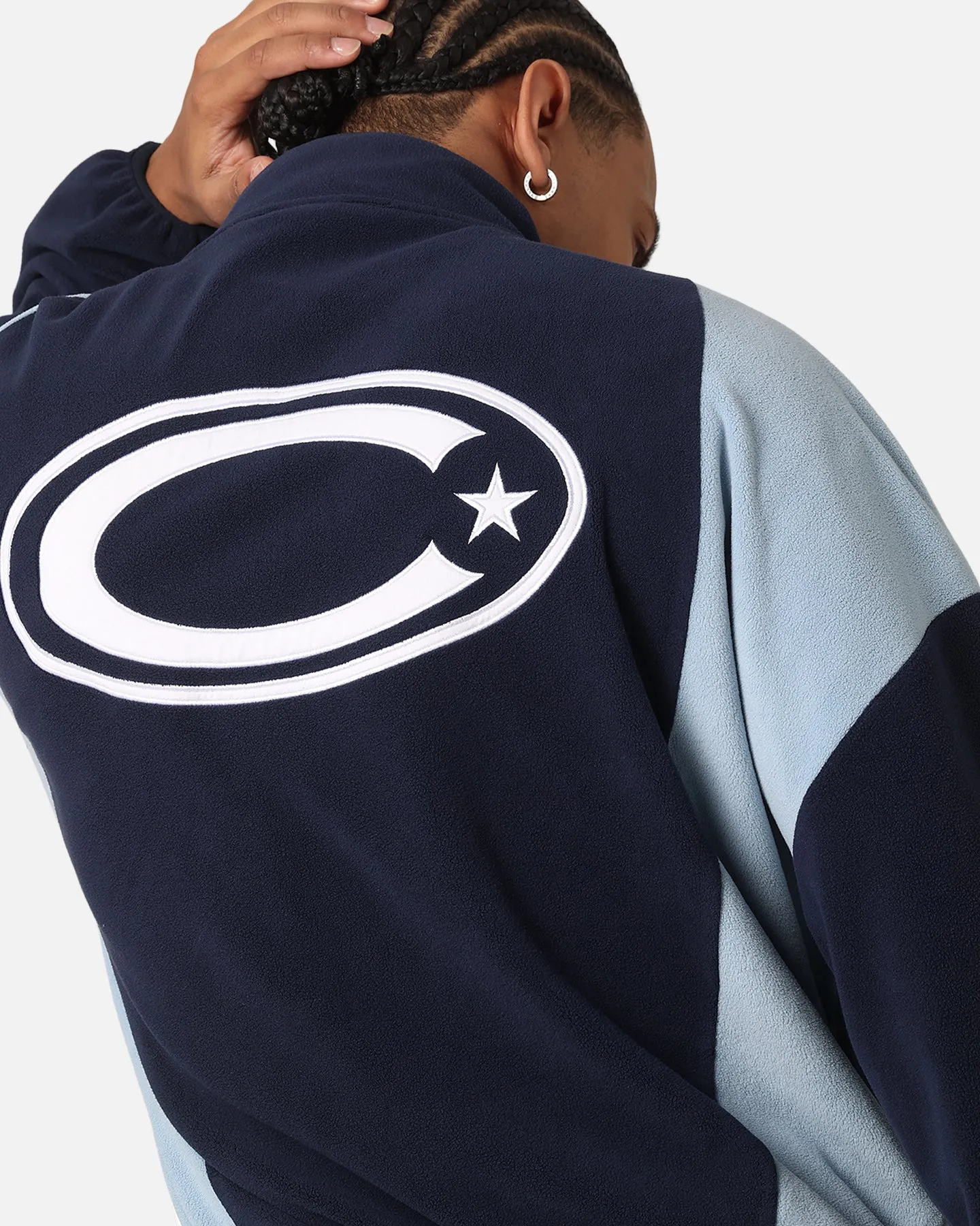 Carre C-Star Polarfleece Quarter Zip Crewneck Light Blue/Mul