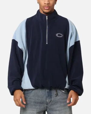 Carre C-Star Polarfleece Quarter Zip Crewneck Light Blue/Mul