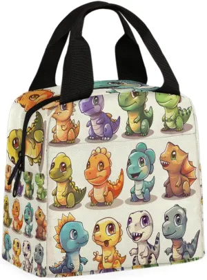 Cartoon Dinosaur Lunch Bag Cartoon Dinosaur Tote Lunch Bag Reusable Lunch Box Leakproof Cooler Bag