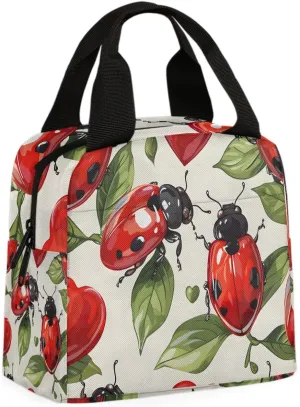Cartoon Ladybugs Lunch Bag Ladybugs Tote Lunch Bag Reusable Lunch Box Leakproof Cooler Bag