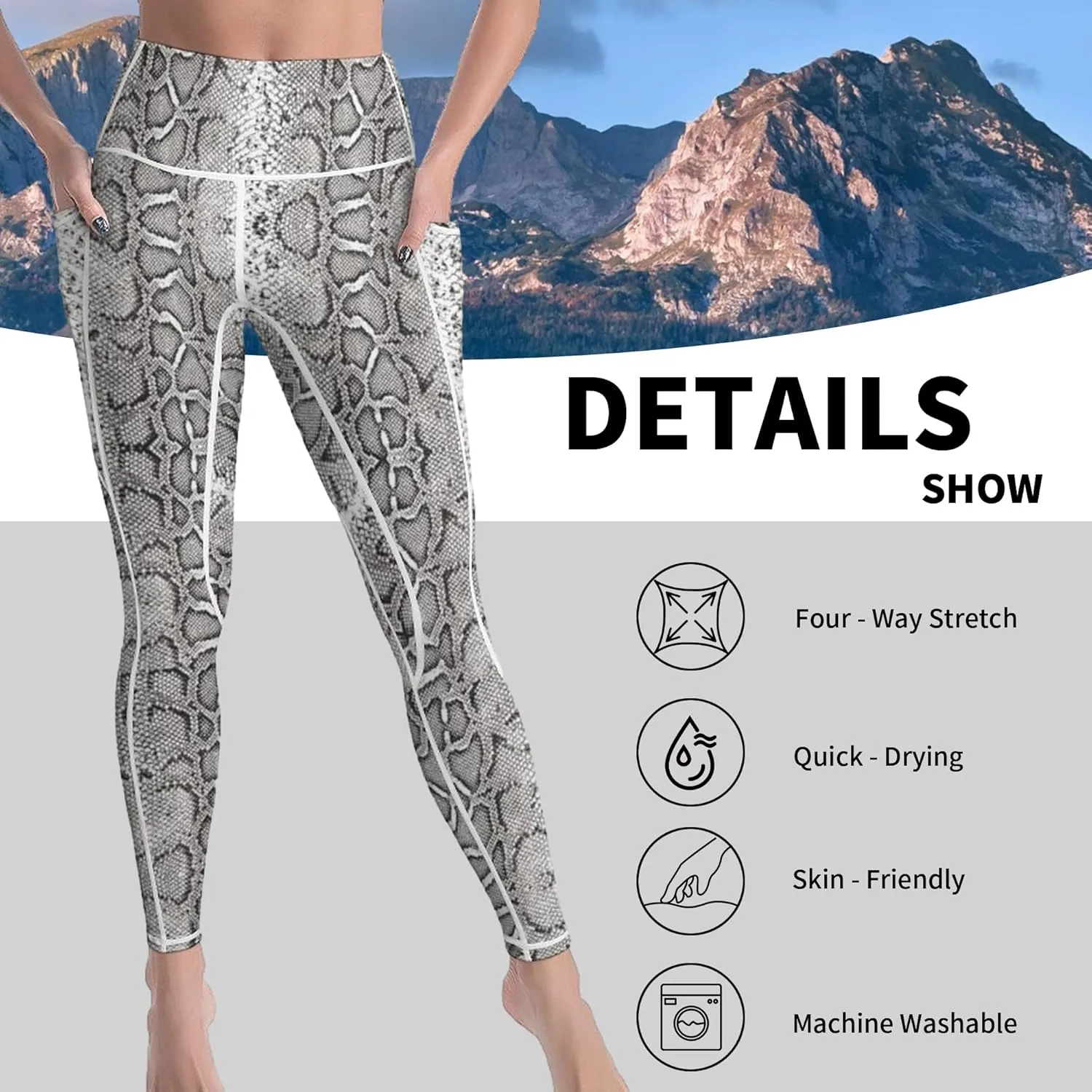 Cerburny High Waisted Exercise Yoga Pants with Pockets Workout Leggings for Women Running Pants