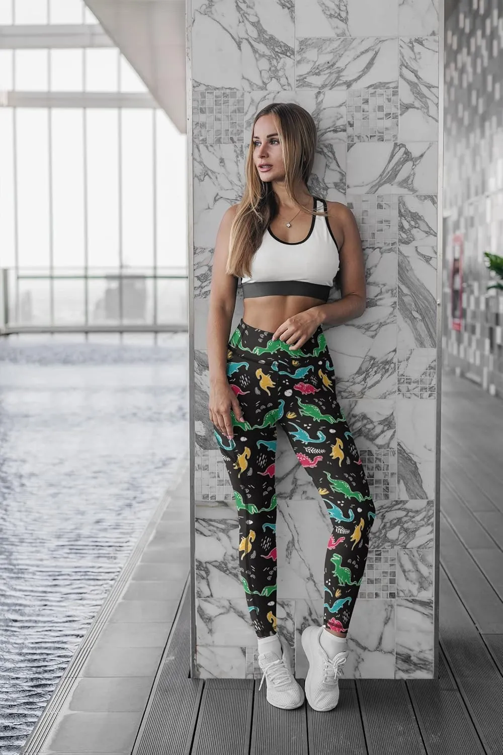 Cerburny High Waisted Exercise Yoga Pants with Pockets Workout Leggings for Women Running Pants