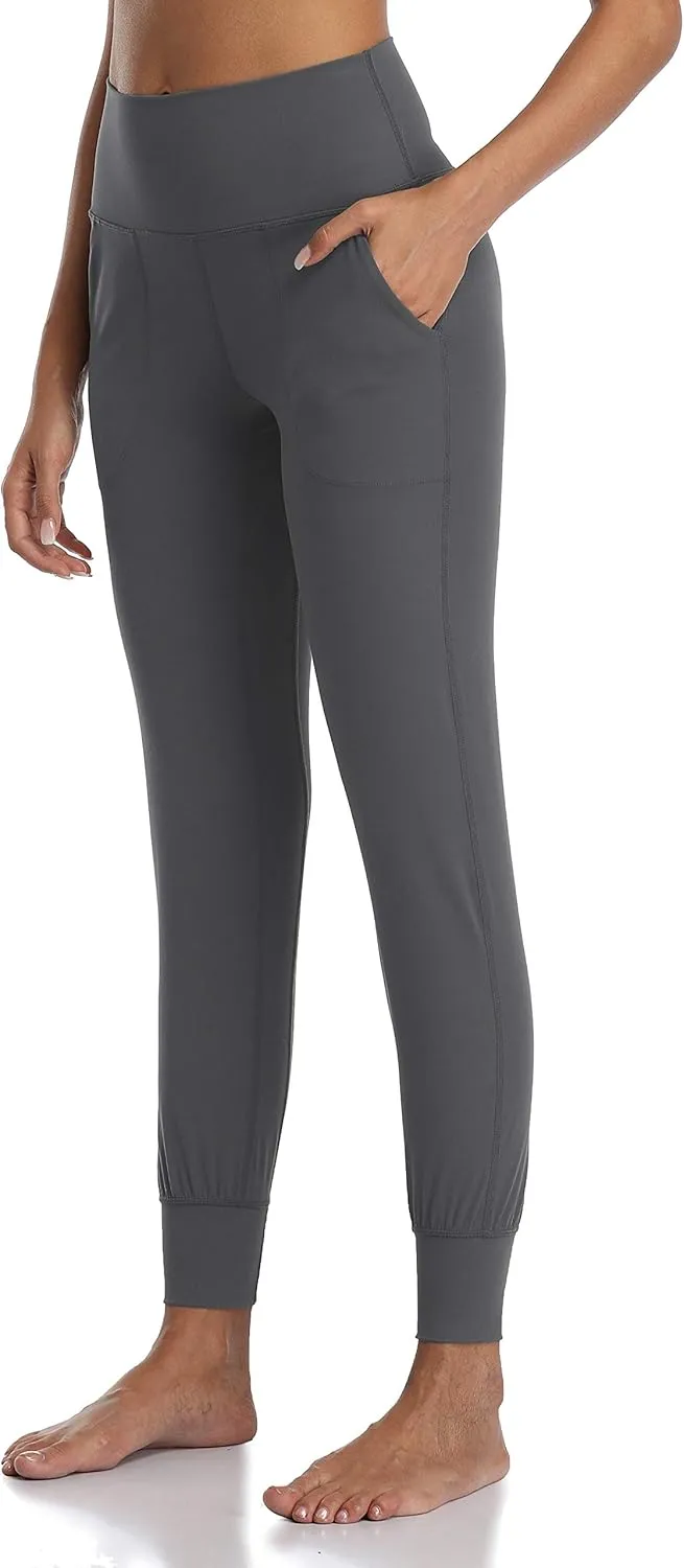 Colorfulkoala Women's High Waisted Joggers with Pockets Full Length Sweatpants & Lounge Pants