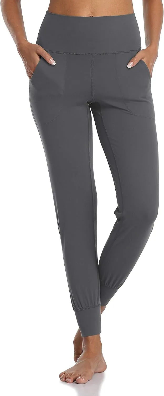 Colorfulkoala Women's High Waisted Joggers with Pockets Full Length Sweatpants & Lounge Pants
