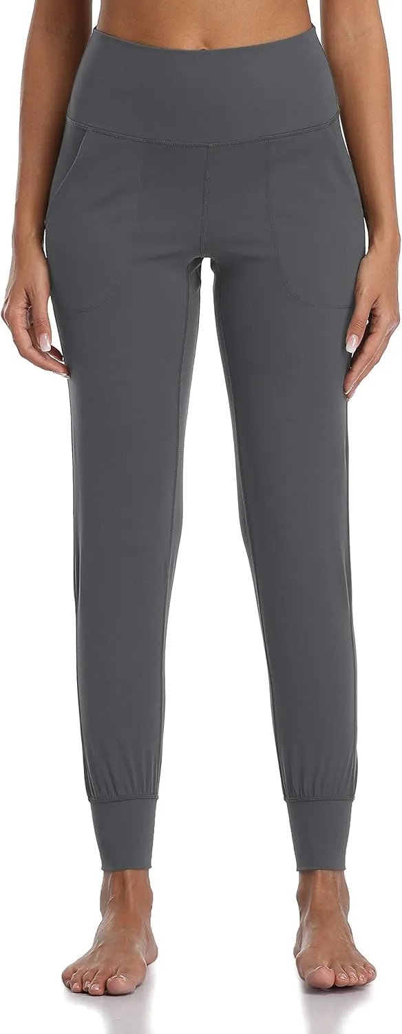 Colorfulkoala Women's High Waisted Joggers with Pockets Full Length Sweatpants & Lounge Pants