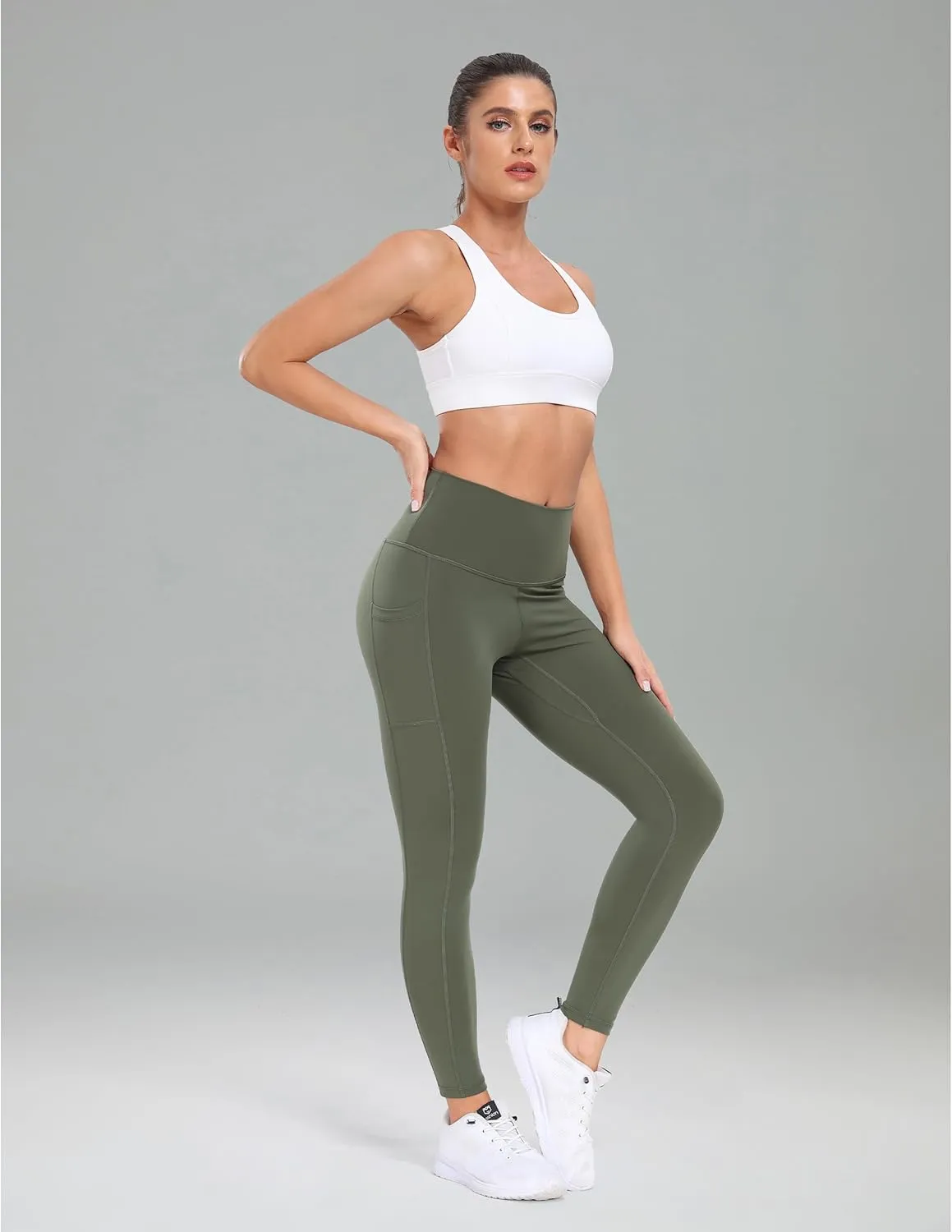 Colorfulkoala Women's High Waisted Yoga Pants 7/8 Length Leggings with Pockets