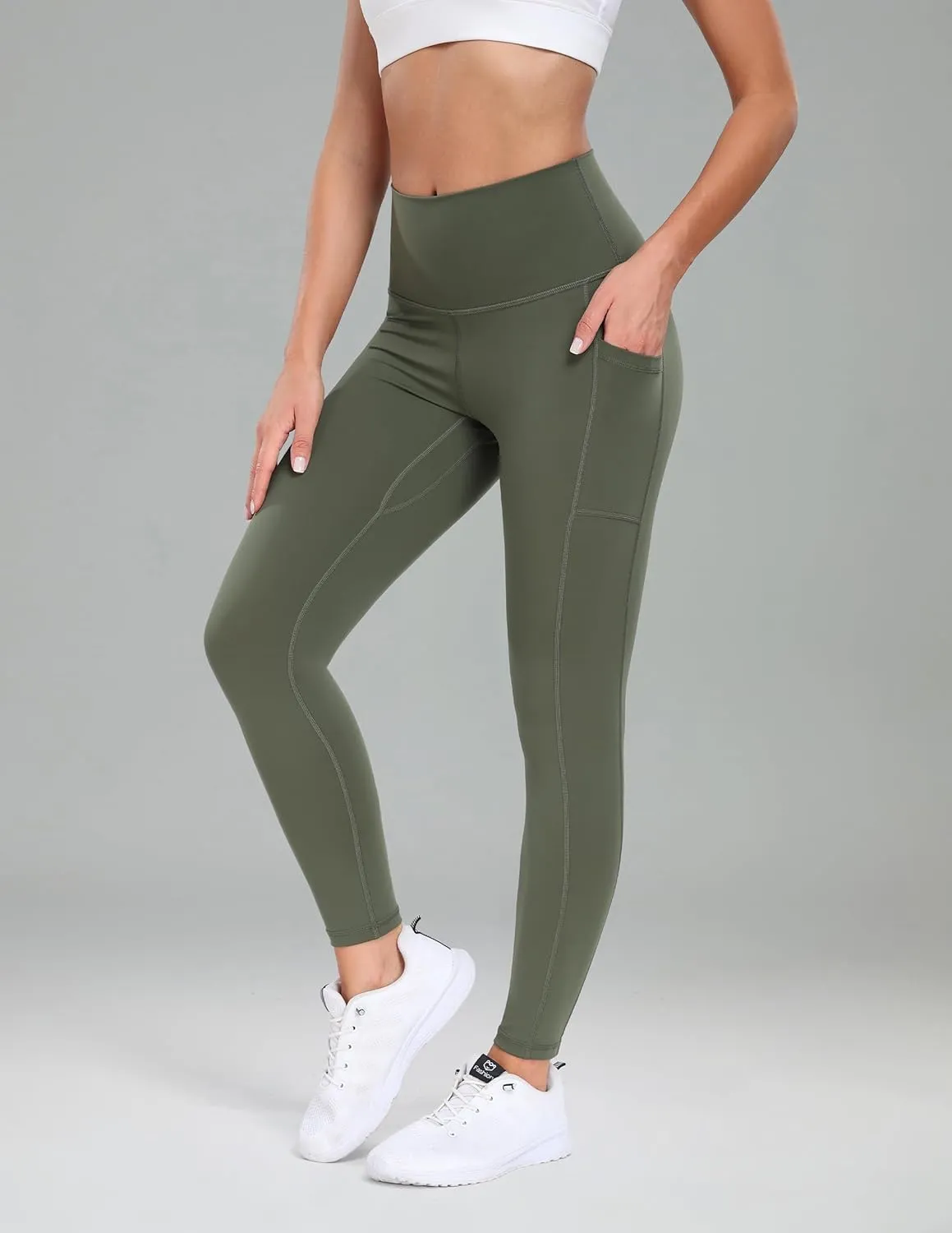 Colorfulkoala Women's High Waisted Yoga Pants 7/8 Length Leggings with Pockets