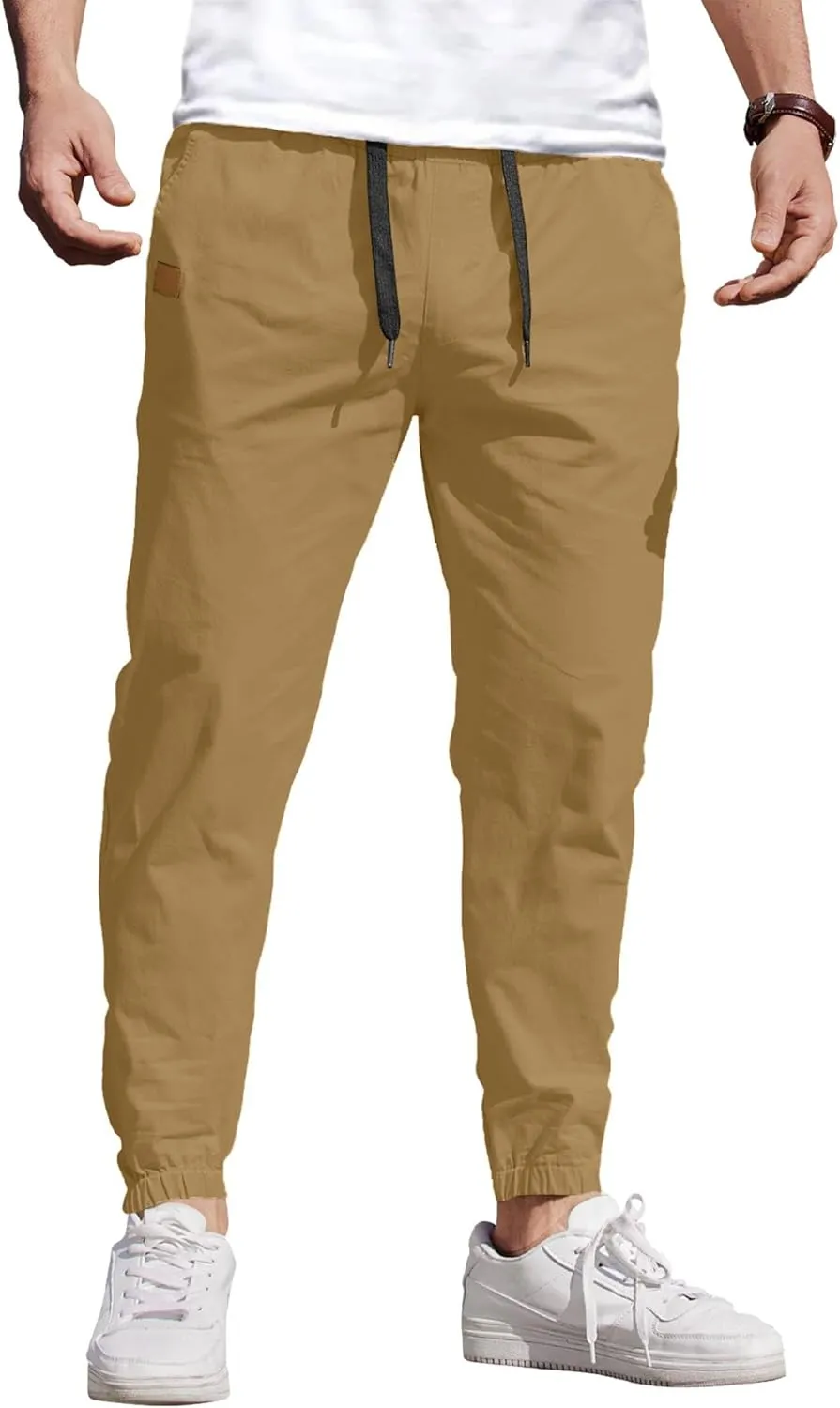 COOFANDY Mens Casual Joggers Pants Elastic Drawstring Chino Cargo Pants Hiking Outdoor Track Sweatpants