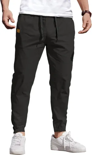 COOFANDY Mens Casual Joggers Pants Elastic Drawstring Chino Cargo Pants Hiking Outdoor Track Sweatpants