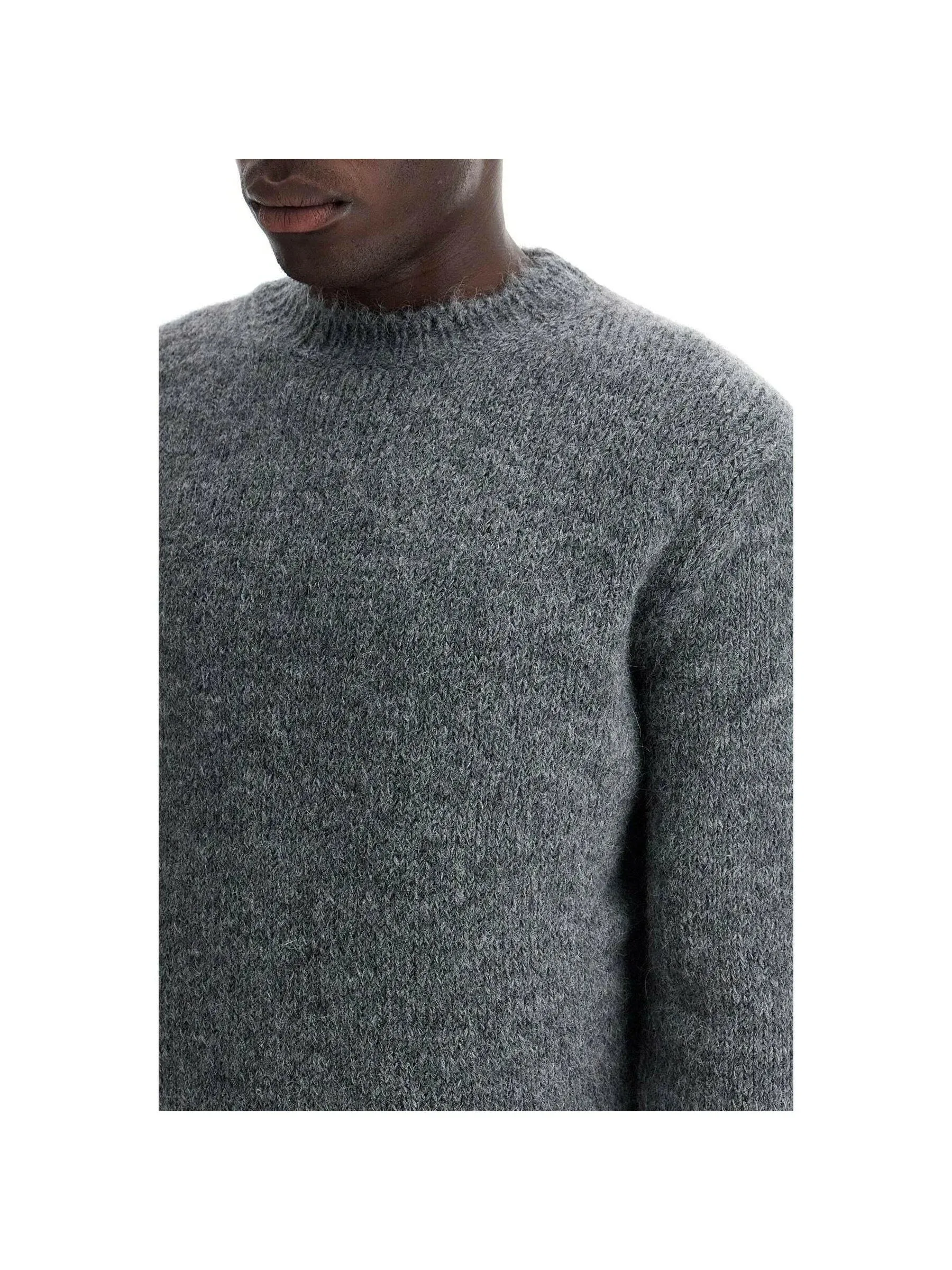 Crew Neck Knit Alpaca Sweater