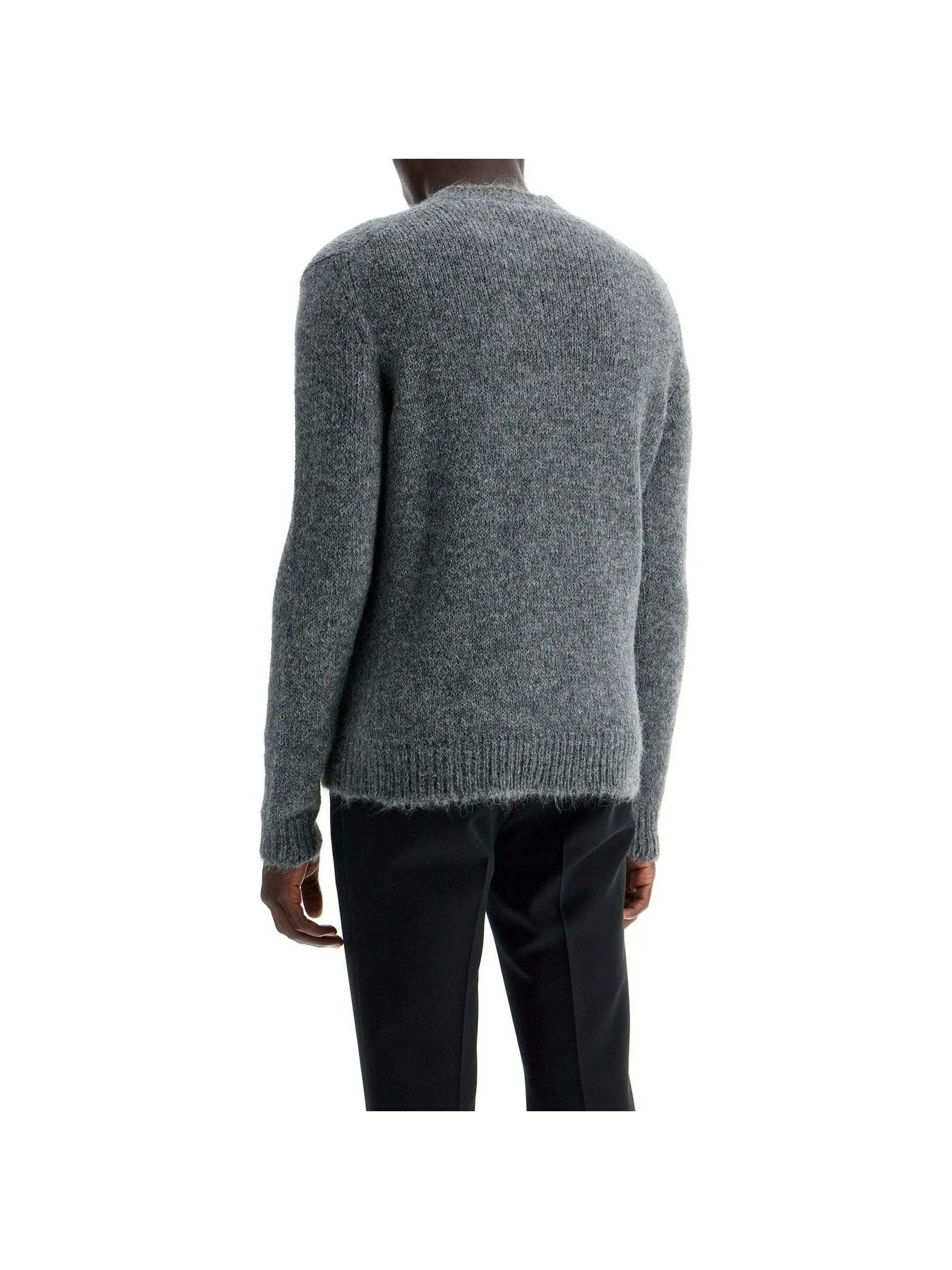 Crew Neck Knit Alpaca Sweater