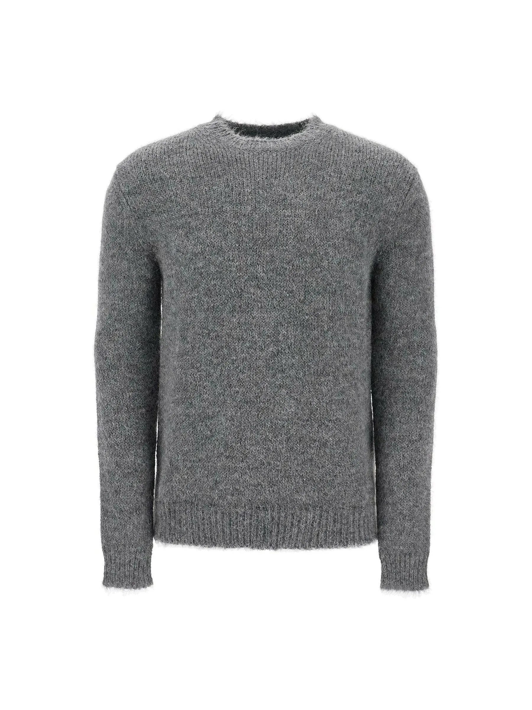 Crew Neck Knit Alpaca Sweater