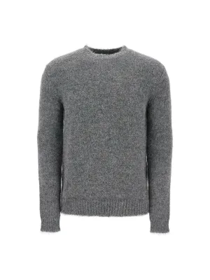 Crew Neck Knit Alpaca Sweater