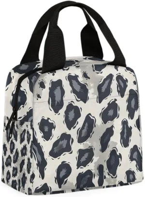 Cute Cow Print Lunch Bag White Cow Print Tote Lunch Bag Reusable Lunch Box Leakproof Cooler Bag
