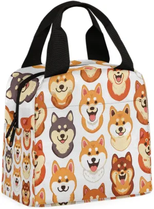 Cute Husky Dog Lunch Bag Husky Dog Tote Lunch Bag Reusable Lunch Box Leakproof Cooler Bag
