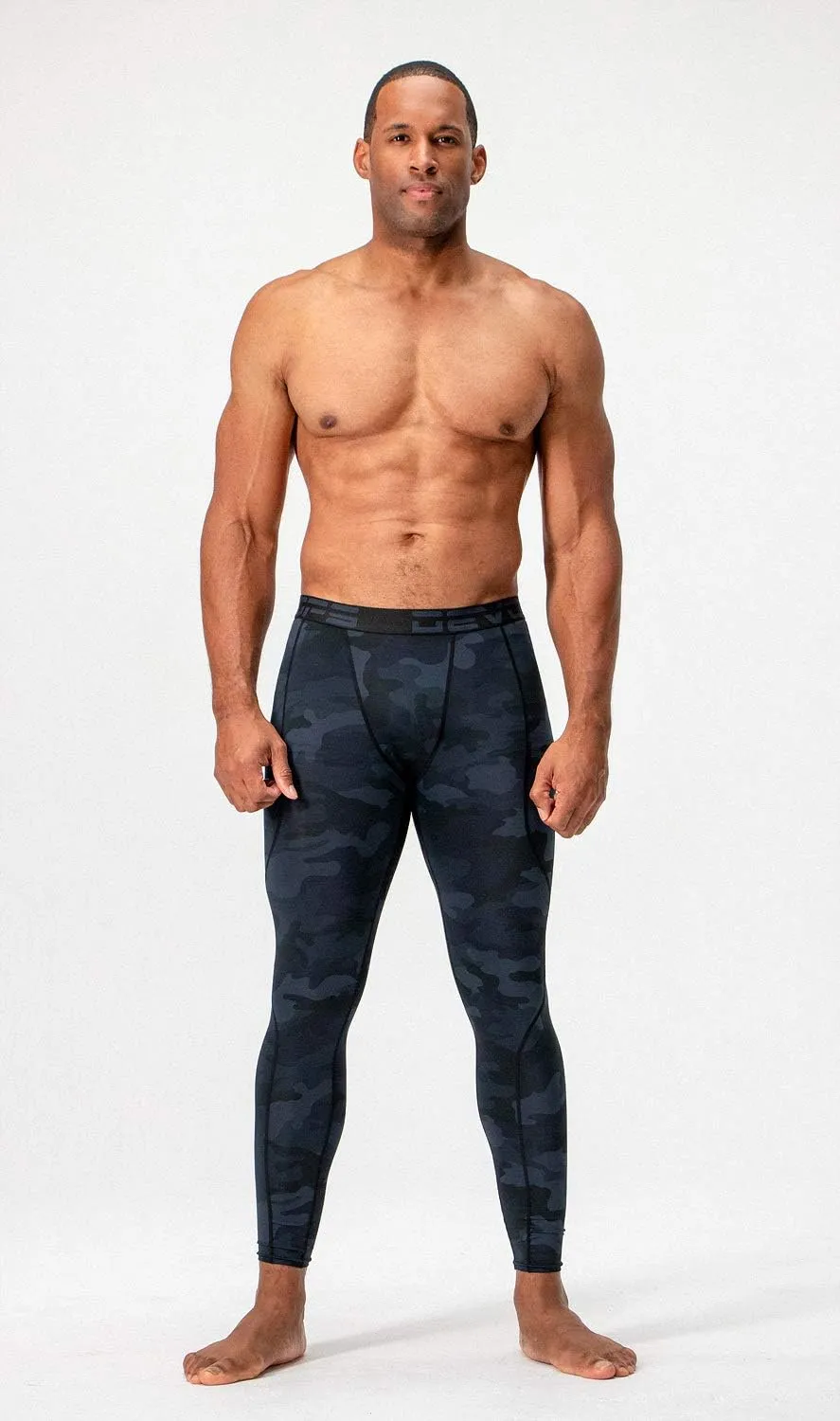 DEVOPS 2 or 3 Pack Men's Compression Pants Athletic Leggings with Pocket/Non-Pocket